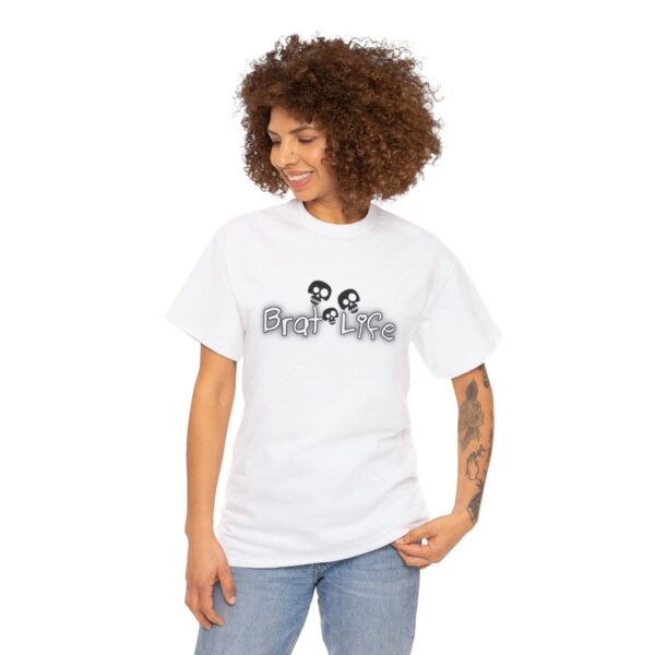 Brat Life TriSkull Unisex Heavy Cotton Tee - Image 3
