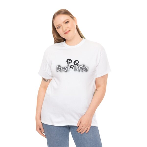 Brat Life TriSkull Unisex Heavy Cotton Tee - Image 4