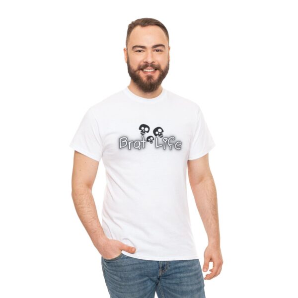 Brat Life TriSkull Unisex Heavy Cotton Tee - Image 5