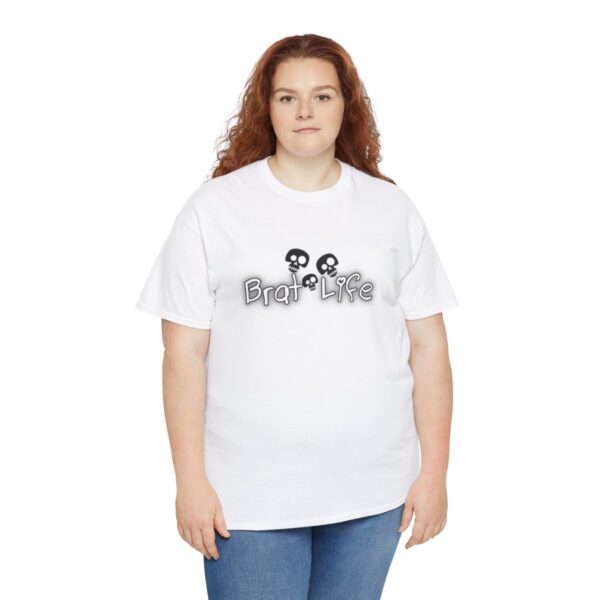 Brat Life TriSkull Unisex Heavy Cotton Tee - Image 7
