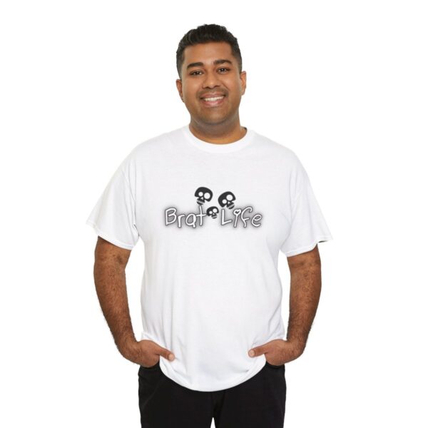 Brat Life TriSkull Unisex Heavy Cotton Tee - Image 8