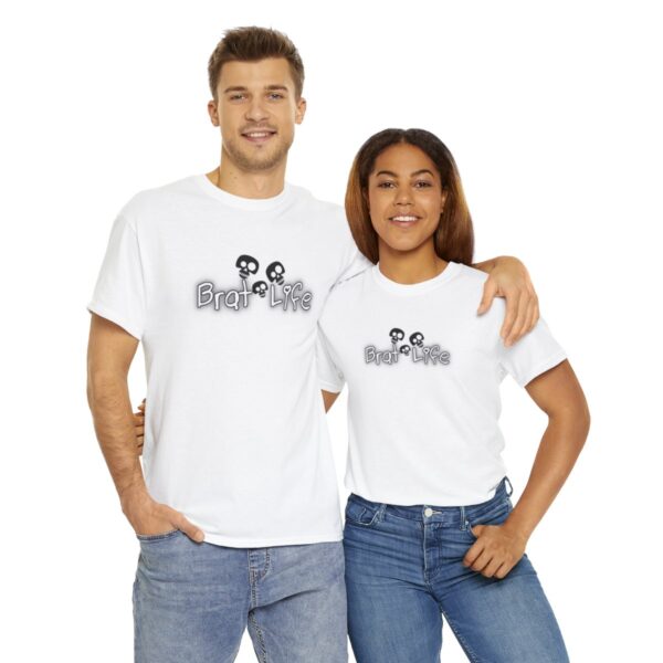 Brat Life TriSkull Unisex Heavy Cotton Tee - Image 10