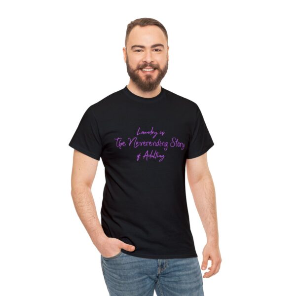 Laundry is the Neverending Story of Adulthood Unisex Heavy Cotton Tee - Image 5