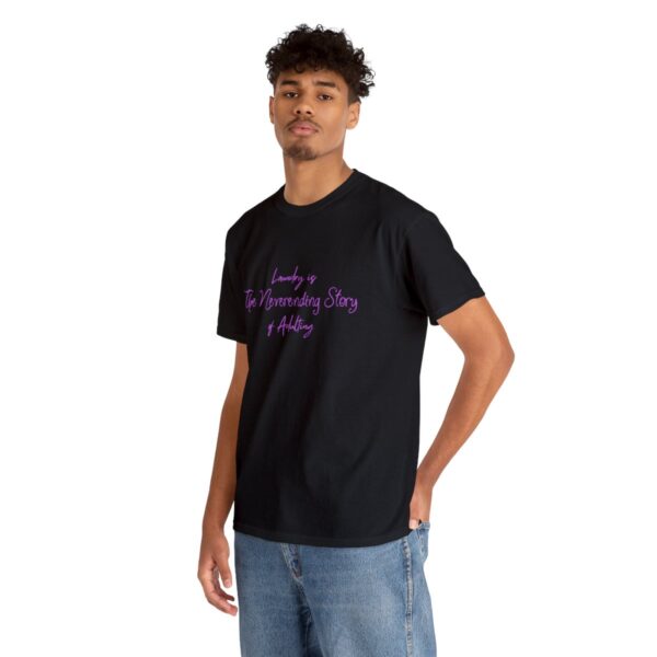 Laundry is the Neverending Story of Adulthood Unisex Heavy Cotton Tee - Image 6