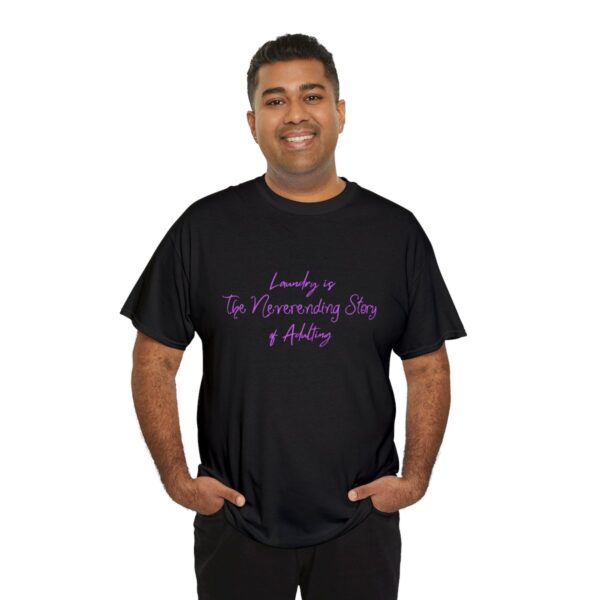 Laundry is the Neverending Story of Adulthood Unisex Heavy Cotton Tee - Image 8