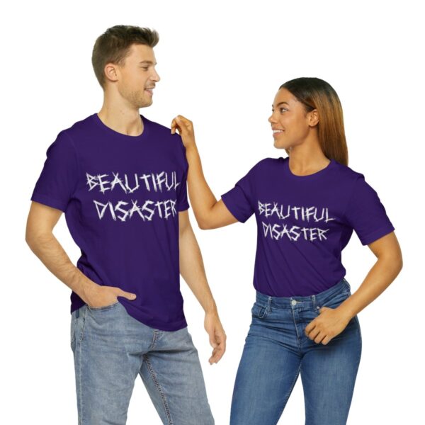 Brat Life "Beautiful Disaster" Unisex Jersey Short Sleeve Tee - Image 226