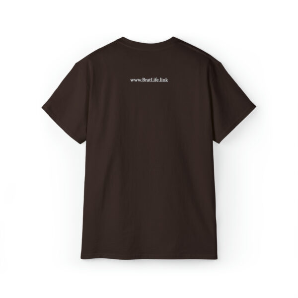 Brat Life "did you get your license out of a cracker jack box" White Font Unisex Ultra Cotton Tee - Image 6