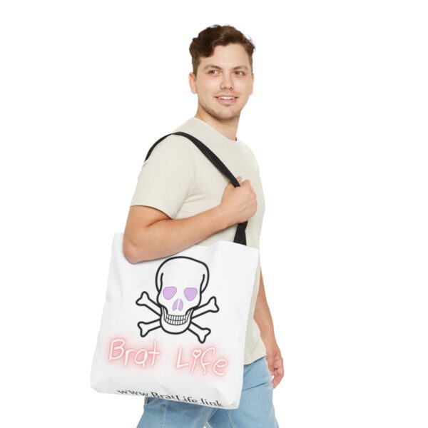 Brat Life Skull AOP Tote Bag - Image 4