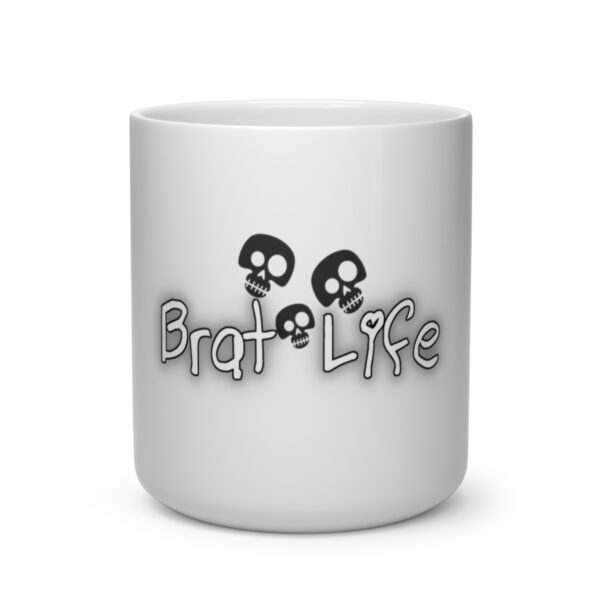 Brat Life TriSkull Heart Shape Mug - Image 2