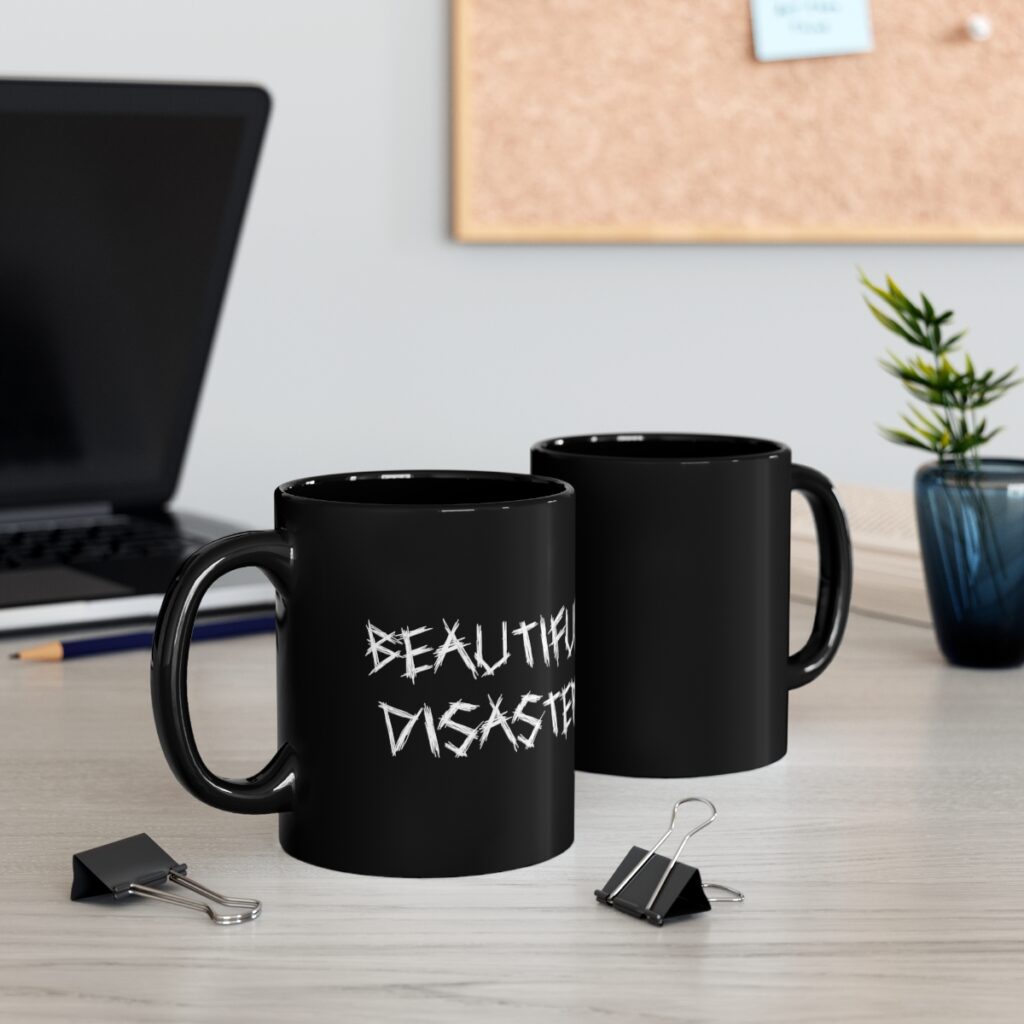 Brat Life "Beautiful Disaster" 11oz Black Mug