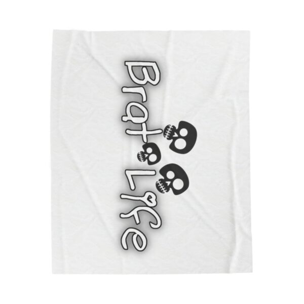 Brat Life TriSkull Velveteen Plush Blanket