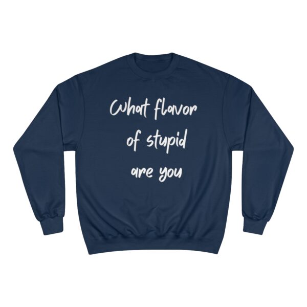 Brat Life "What Flavor of Stupid Are You" Champion Sweatshirt