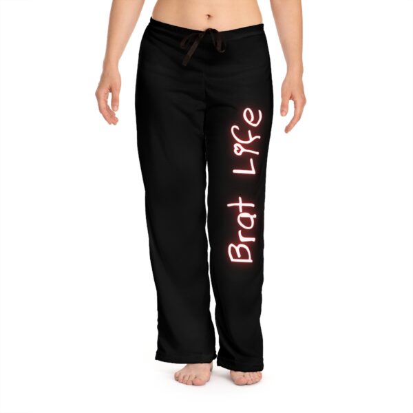 Brat Life - Red and Black Women's Pajama Pants (AOP) - Image 3