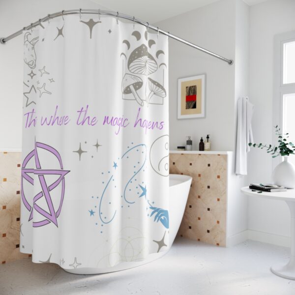 "Shower Power Potion" Portal ✨ Polyester Shower Curtain - Image 3