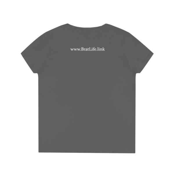 Brat Life "I'm high on you" dark Ladies' V-Neck T-Shirt - Image 8