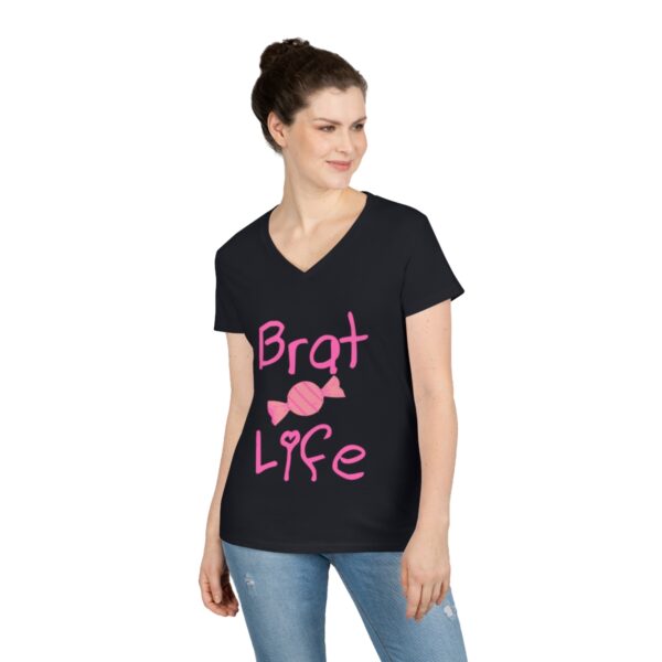 Ladies' V-Neck T-Shirt - Image 3