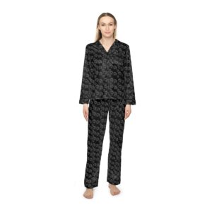 Brat Life "Tri-Skull" Women's Satin Pajamas (AOP)