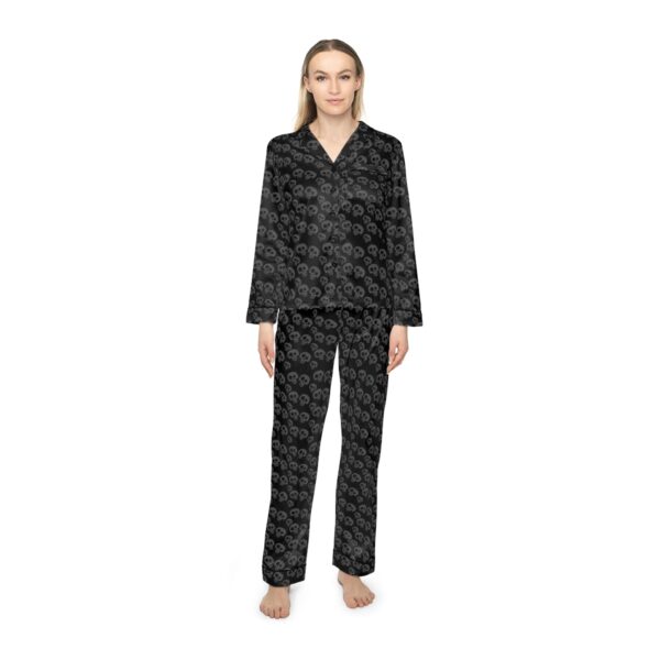 Brat Life "Tri-Skull" Women's Satin Pajamas (AOP)