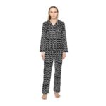 Brat Life, Tri-Skull Women's Satin Pajamas (AOP)