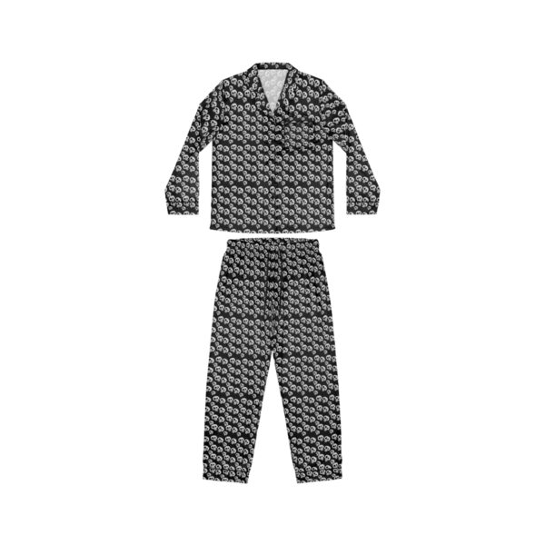 Brat Life, Tri-Skull Women's Satin Pajamas (AOP) - Image 2