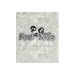Brat Life TriSkull Crushed Velvet Blanket