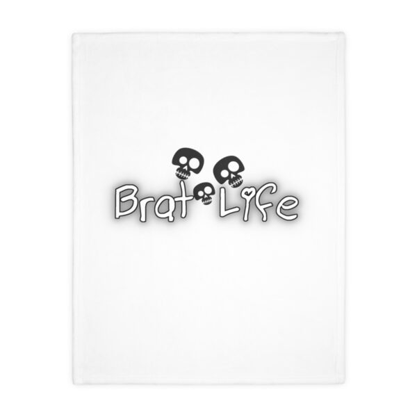 Brat Life TriSkull Velveteen Minky Blanket (Two-sided print)