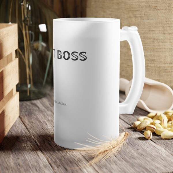 Brat Life Brat Boss Frosted Glass Beer Mug - Image 6