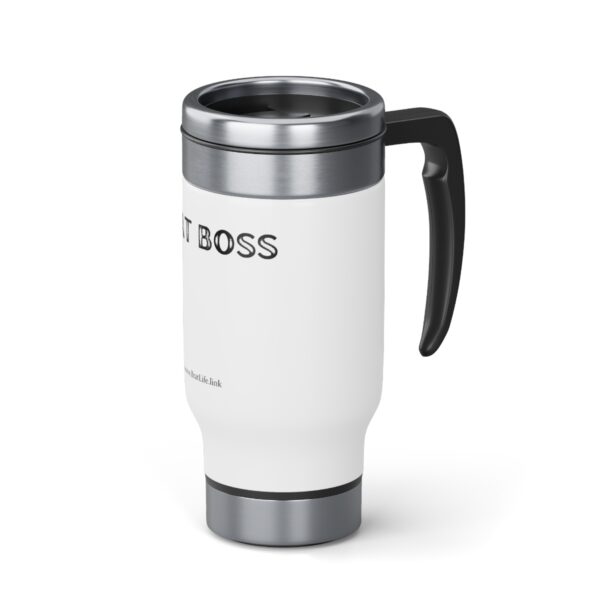 Brat Life Brat Boss Stainless Steel Travel Mug with Handle, 14oz - Image 5