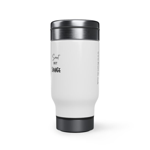 Sweet but Savage Brat Life Stainless Steel Travel Mug with Handle, 14oz