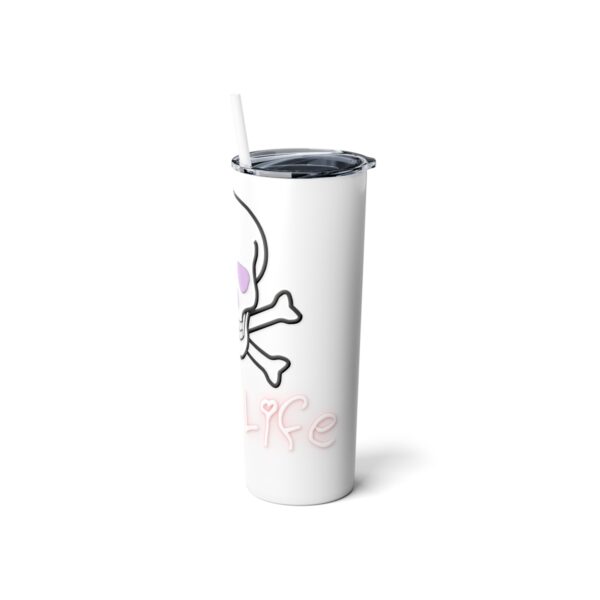 Brat Life Skinny Steel Tumbler with Straw, 20oz - Image 4