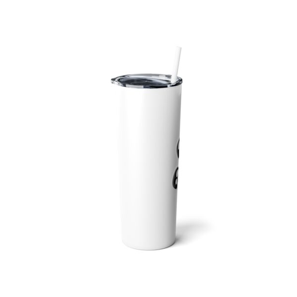 Brat Life TriSkull Skinny Steel Tumbler with Straw, 20oz - Image 2