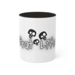 Brat Life TriSkull Colorful Mugs, 11oz