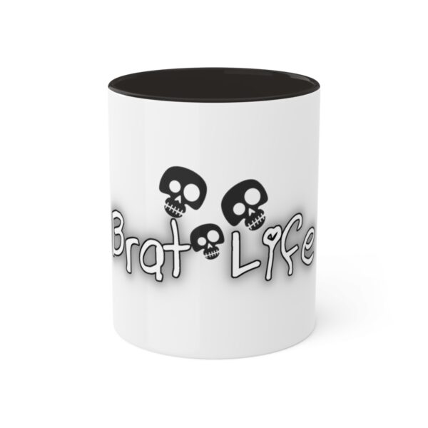 Brat Life TriSkull Colorful Mugs, 11oz