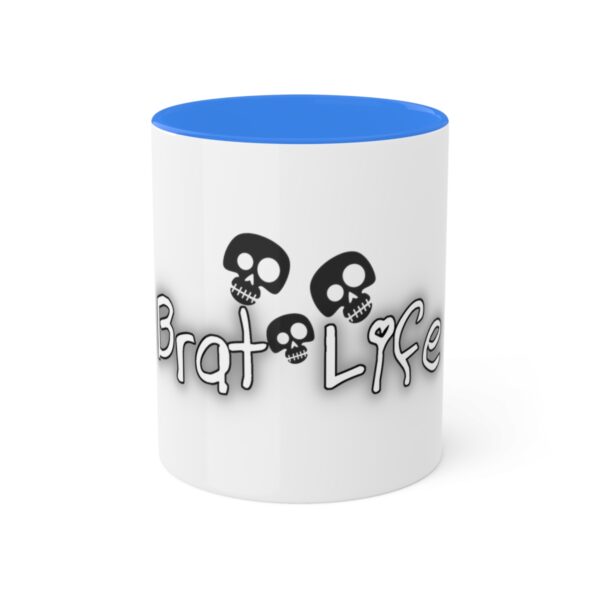 Brat Life TriSkull Colorful Mugs, 11oz - Image 55
