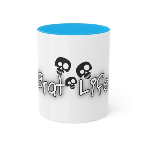 Brat Life TriSkull Colorful Mugs, 11oz - Image 13