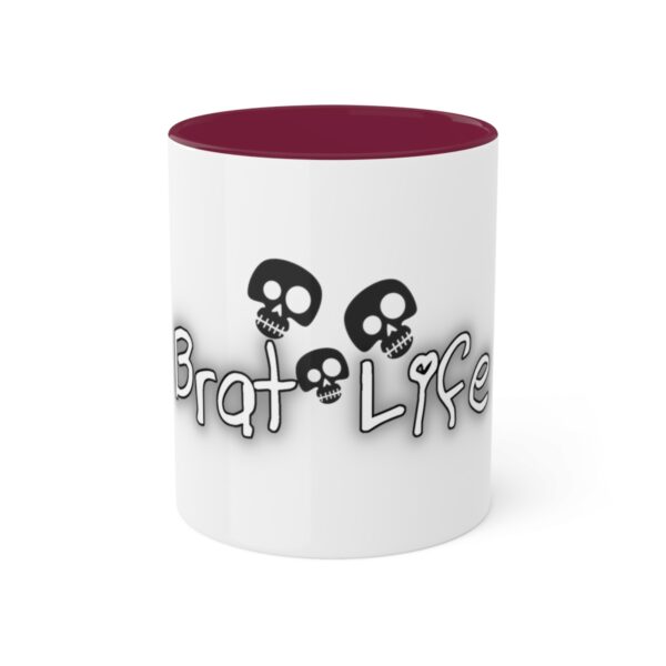 Brat Life TriSkull Colorful Mugs, 11oz - Image 25