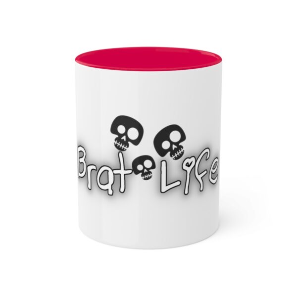 Brat Life TriSkull Colorful Mugs, 11oz - Image 49