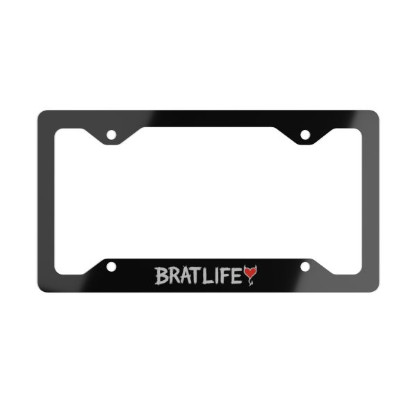 Brat Life Metal License Plate Frame - Custom Car Accessory