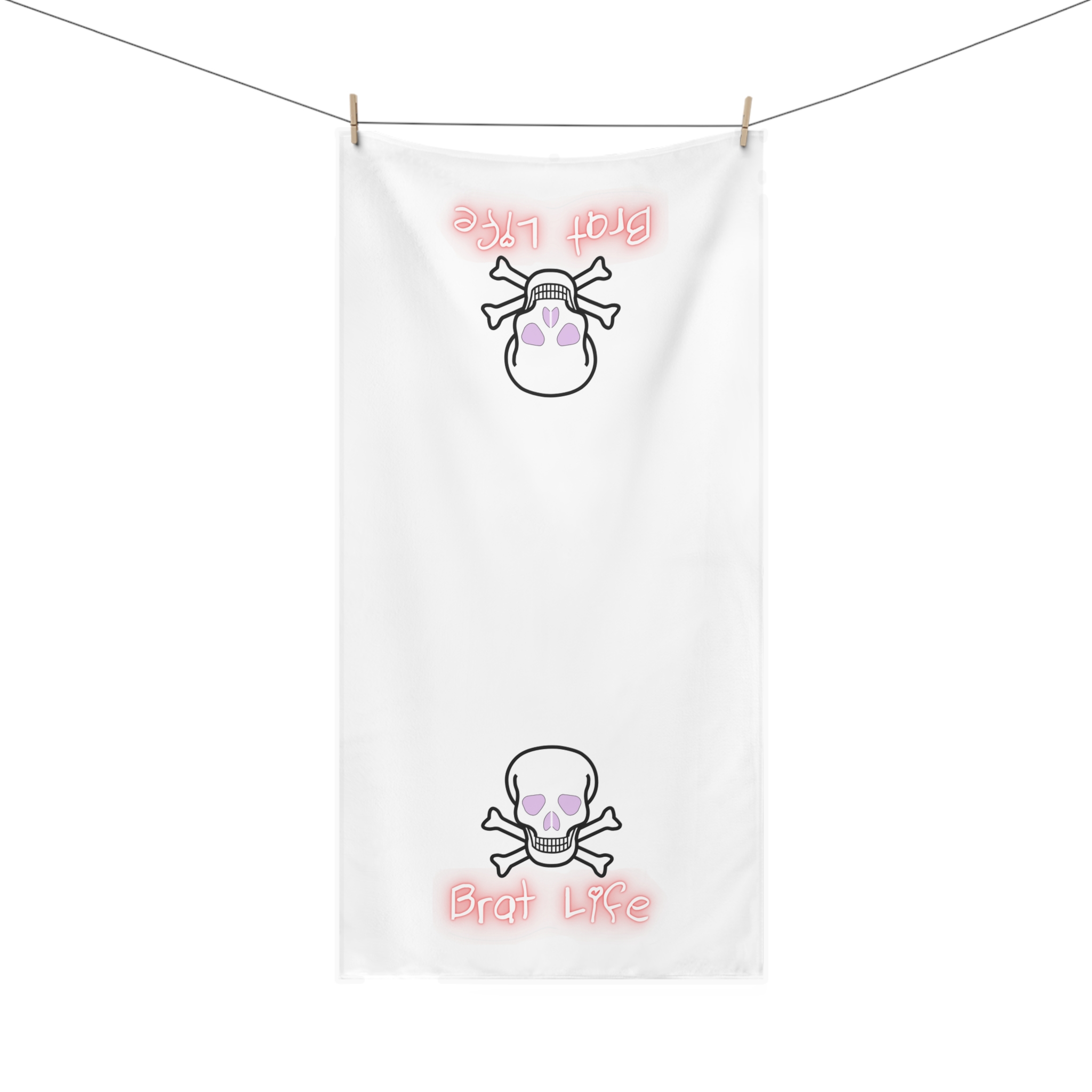 Brat Life Skull Mink-Cotton Towel - Image 3