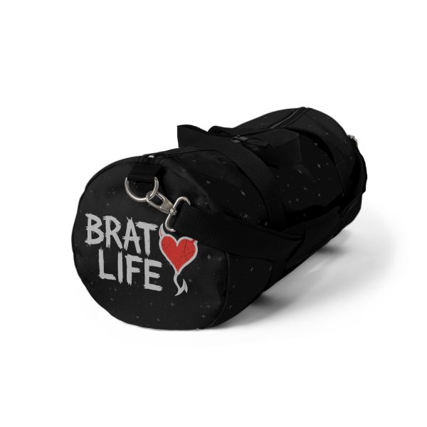 Brat Life Starry Night Duffel Bag - Stylish Black Gym Bag for Travel & Fitness