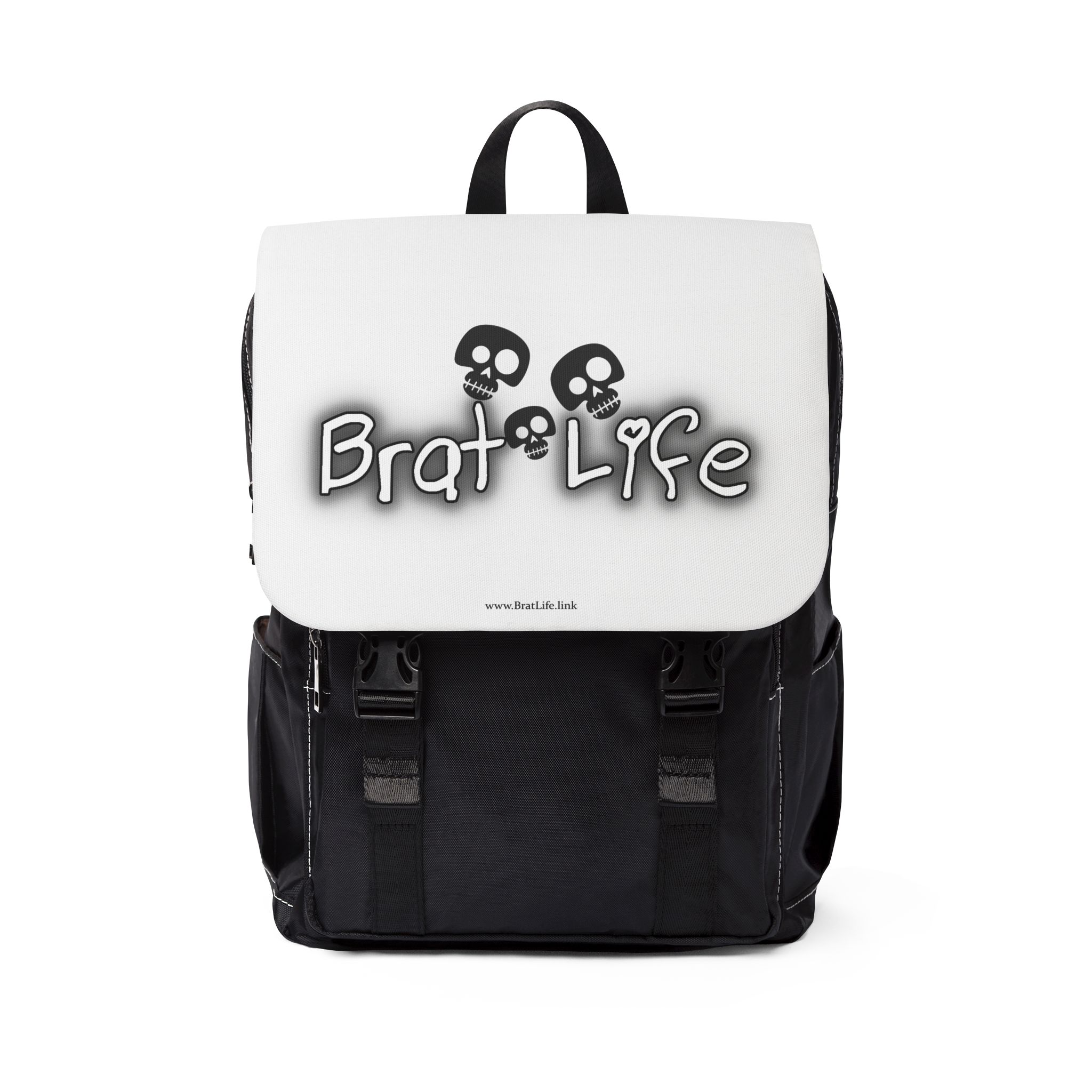 Brat Life TriSkull Unisex Casual Shoulder Backpack
