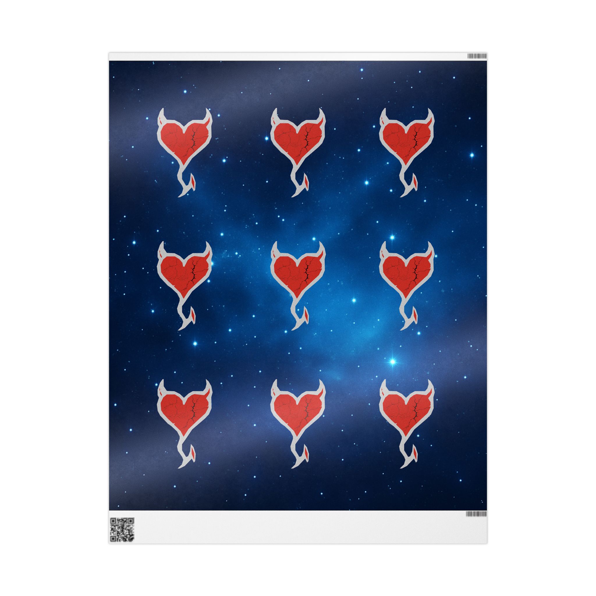 Romantic Space Heart Wrapping Paper — Galaxy Red Heart Gift Wrap for Valentine’s Day - Image 5