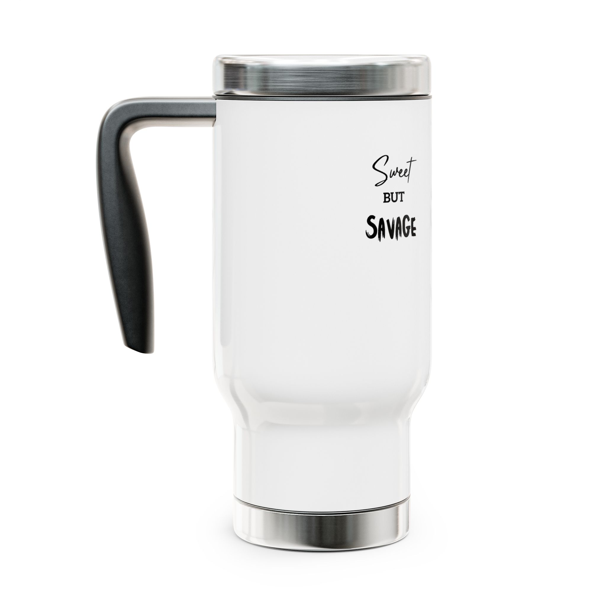 Sweet but Savage Brat Life Stainless Steel Travel Mug with Handle, 14oz - Image 2