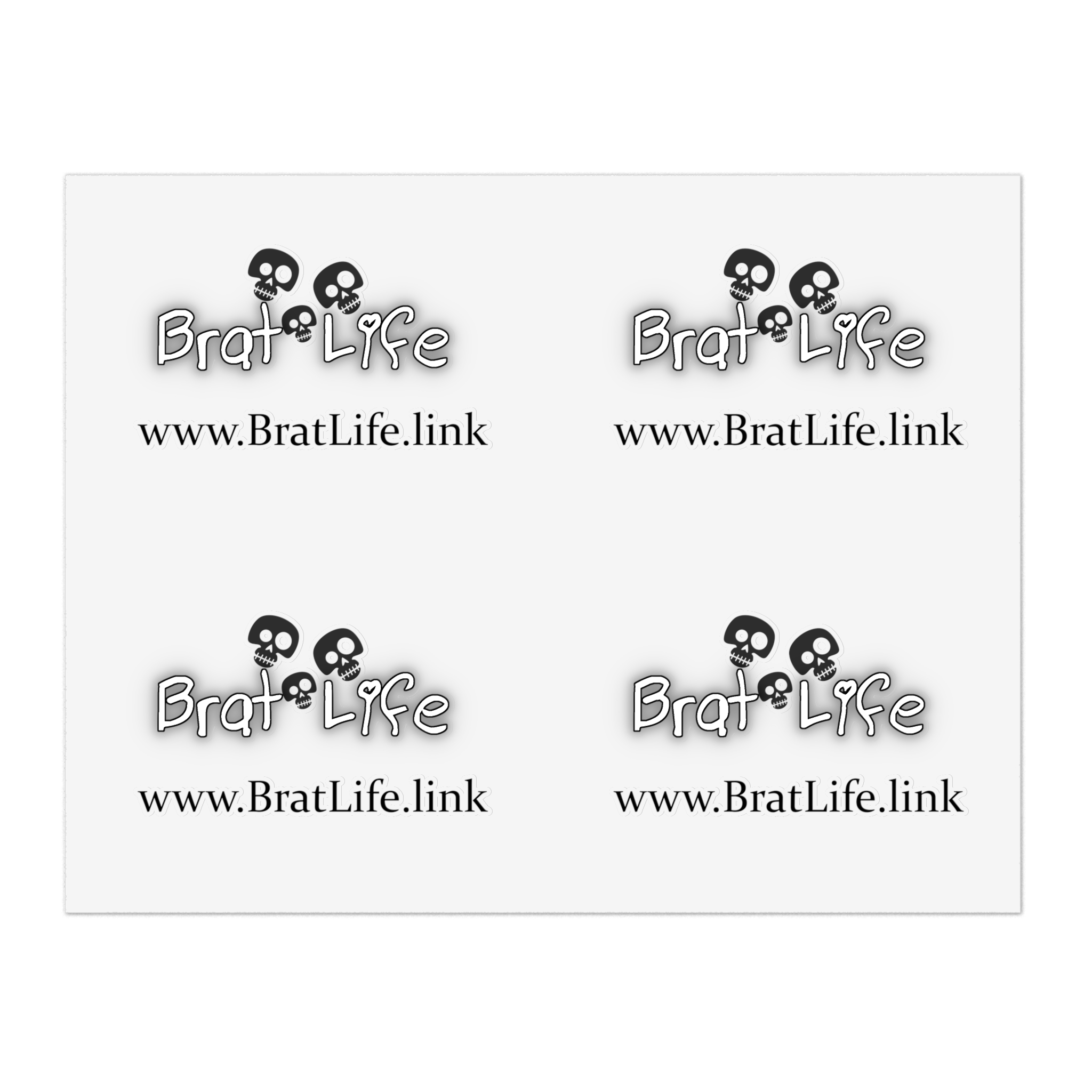 Brat Life TriSkull Sticker Sheets - Image 13