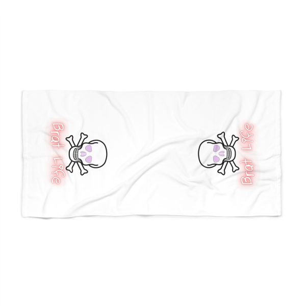 Brat Life Skull Beach Towel