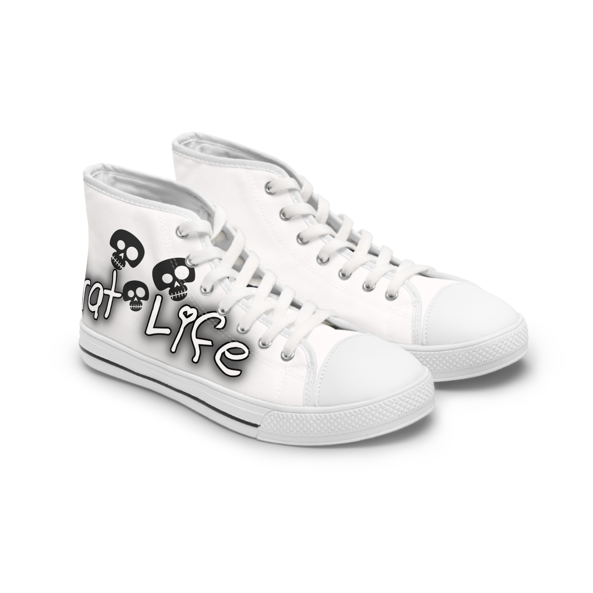 Brat Life TriSkull Women's High Top Sneakers