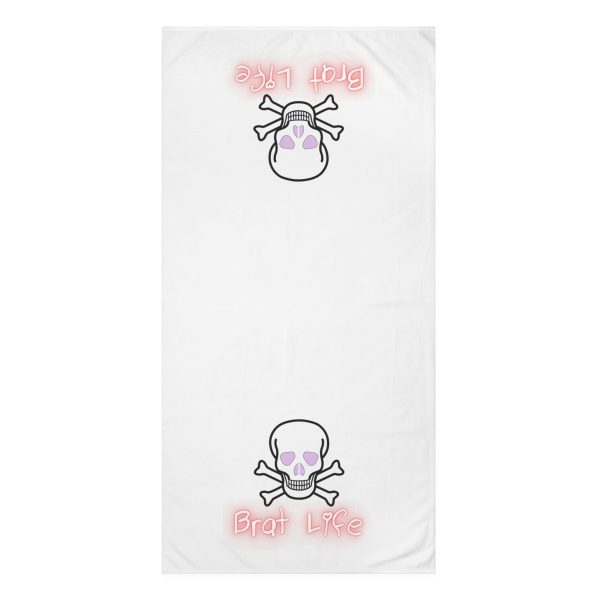 Brat Life Skull Mink-Cotton Towel