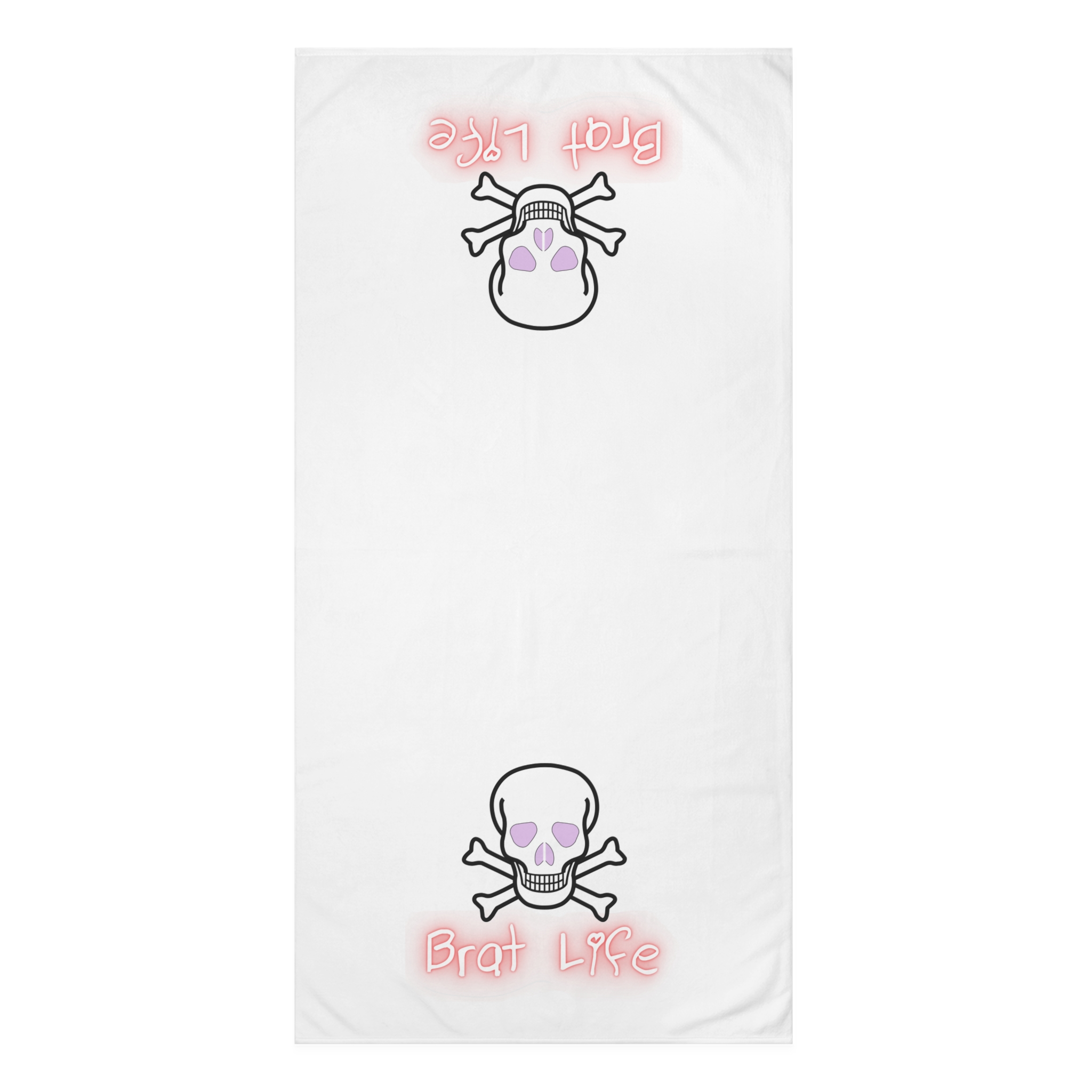 Brat Life Skull Mink-Cotton Towel