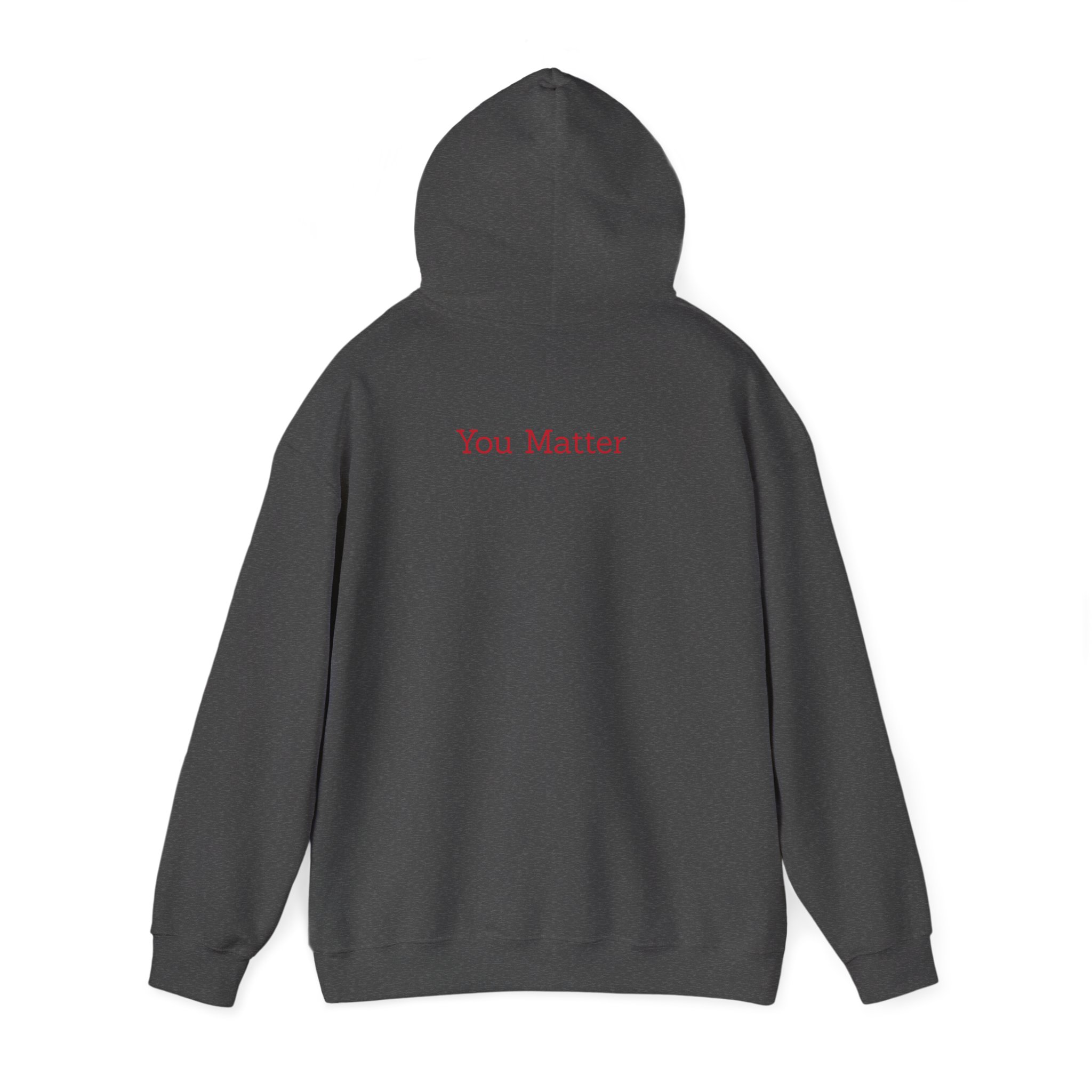 Heart Hoodie - "You Matter" Black Comfort Sweatshirt - Image 10