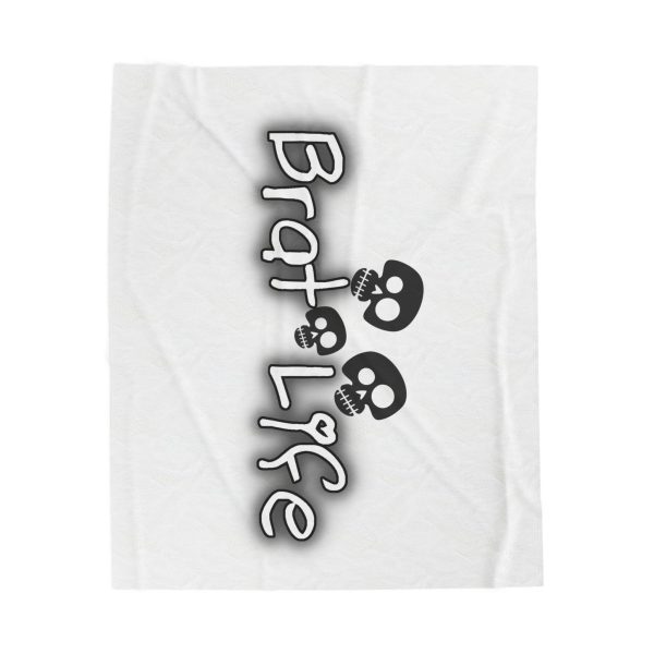 Brat Life TriSkull Velveteen Plush Blanket